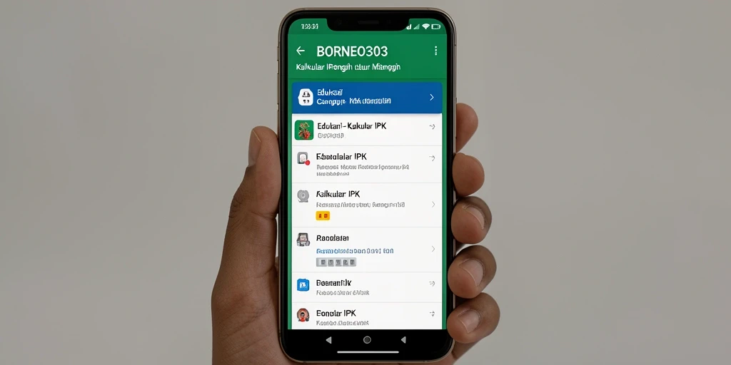 Tampilan antarmuka pengguna BORNEO303 yang sederhana dan informatif.