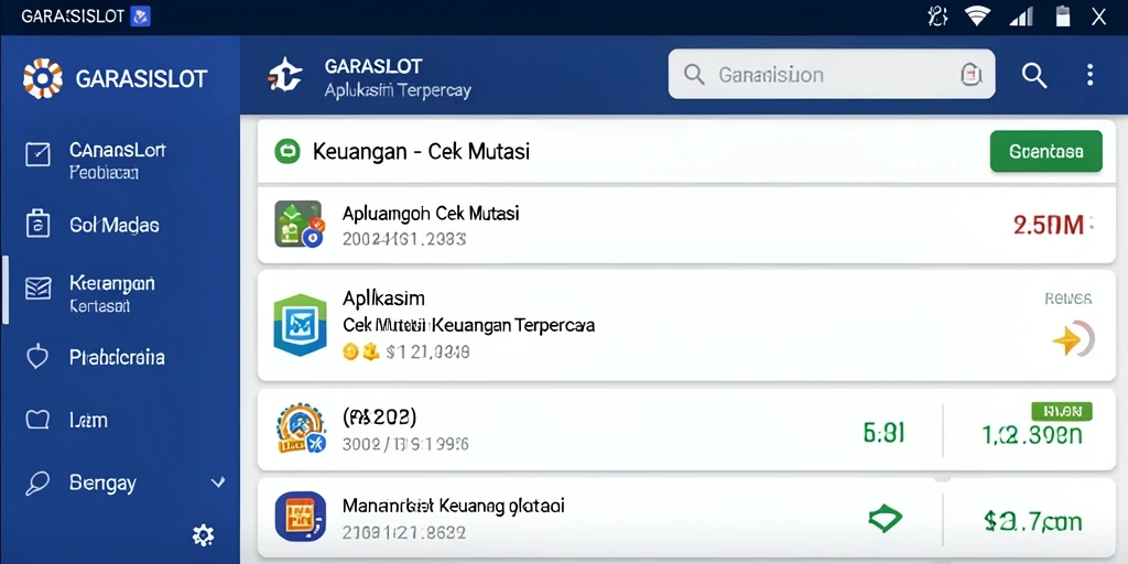 Tampilan antarmuka GARASISLOT yang sederhana dan informatif.