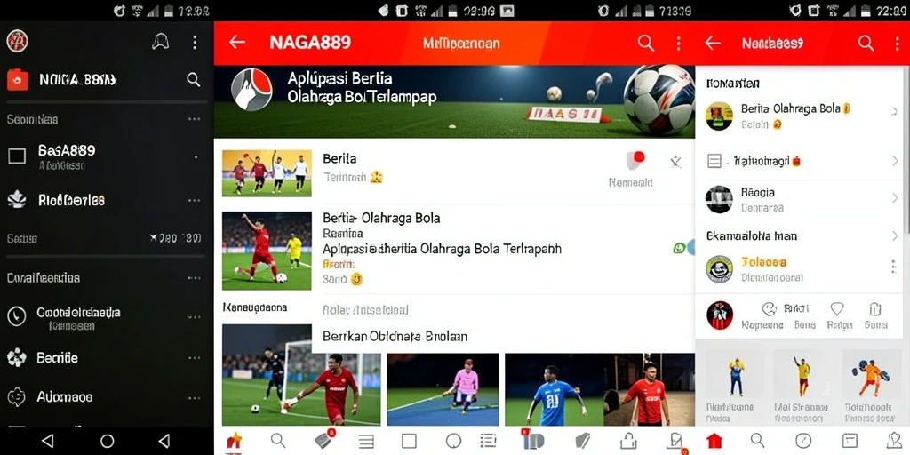 Antarmuka aplikasi NAGA889 yang informatif dan menarik.