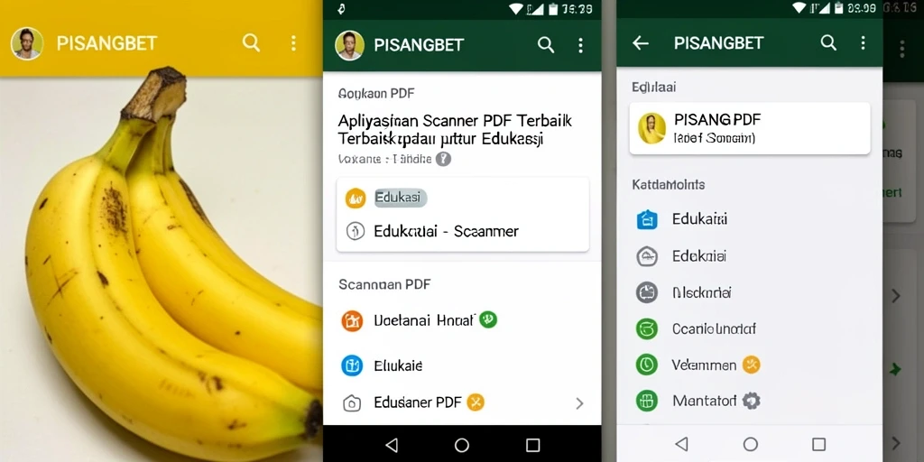 Antarmuka PISANGBET yang intuitif untuk memindai dokumen.