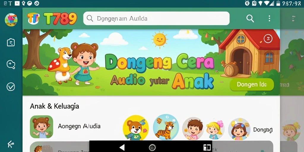 Antarmuka aplikasi TT789 yang ramah anak dan menarik.